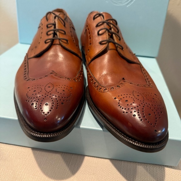Magnanni Hampton Wingtip Oxfords Size 47 | New in Box | Cognac Spanish Leather - Picture 15 of 16
